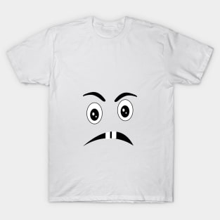Black and white angry face T-Shirt